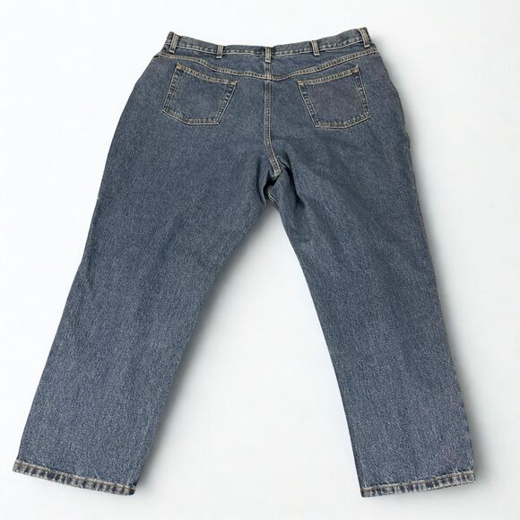 L.L.Bean Jeans Women 24W Original Fit Relaxed High Rise 100% Cotton Blue Denim - Picture 2 of 8